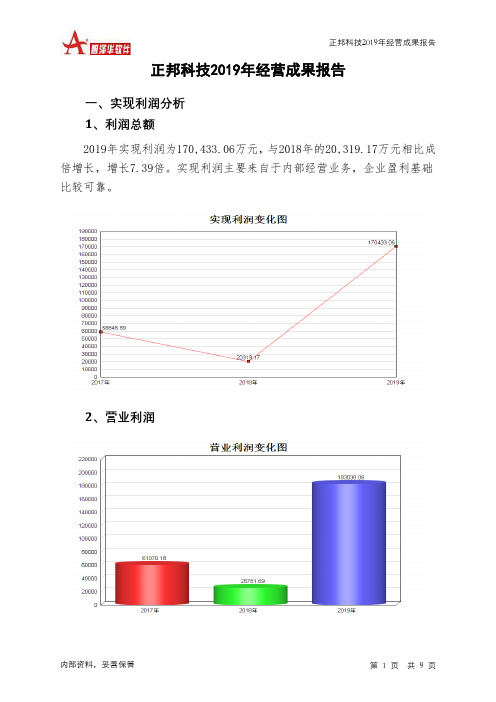 正邦科技2019年经营成果报告