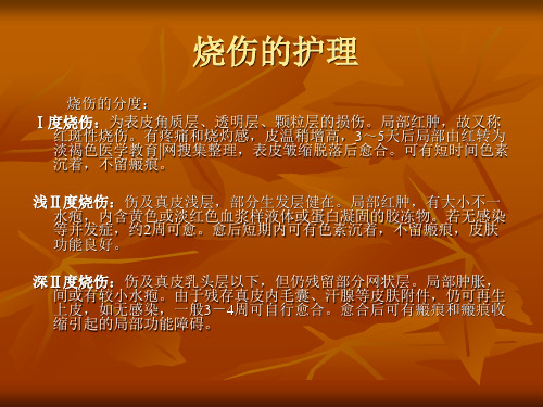 烧伤的护理【PPT课件】