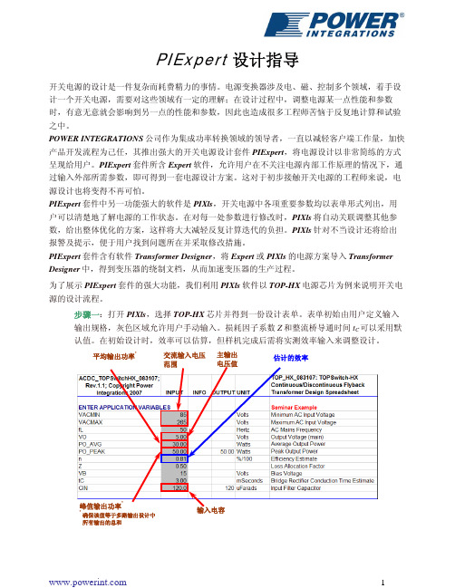 PIExpert设计指导
