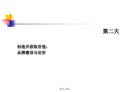 第二天创造并获取价值：品牌建设与定价1195概述演示课件.ppt