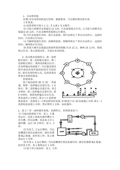 综合自动化课程设计题目