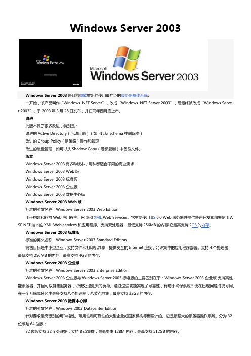 Windows Server 2003、2008