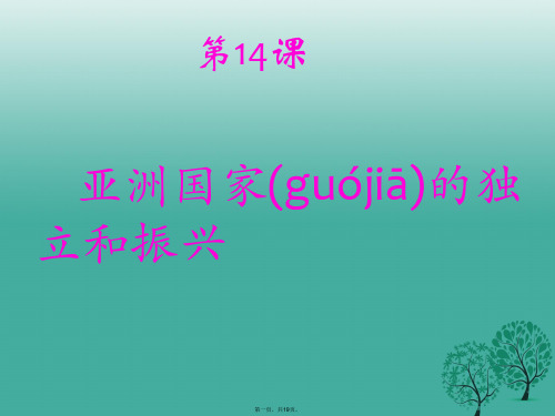 水滴系列九年级历史下册第14课《亚洲国家的独立和振兴》课件4新人教版