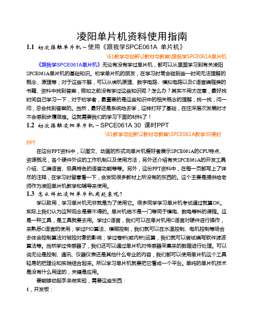 凌阳61单片机使用指南