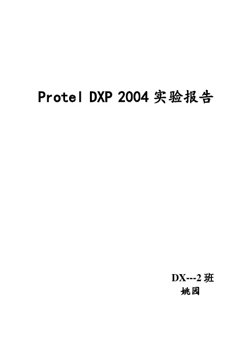 Protel DXP 2004实验报告