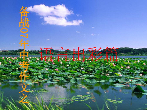 初中作文指导-语言出彩篇课件ppt课件