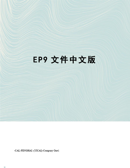 EP9文件中文版