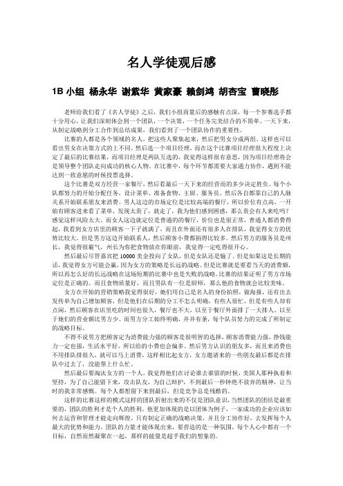 名人学徒观后感