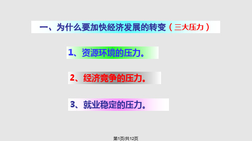 转变经济增长方式PPT课件