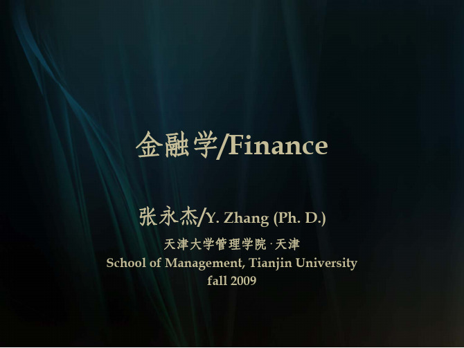 C01.金融学导论
