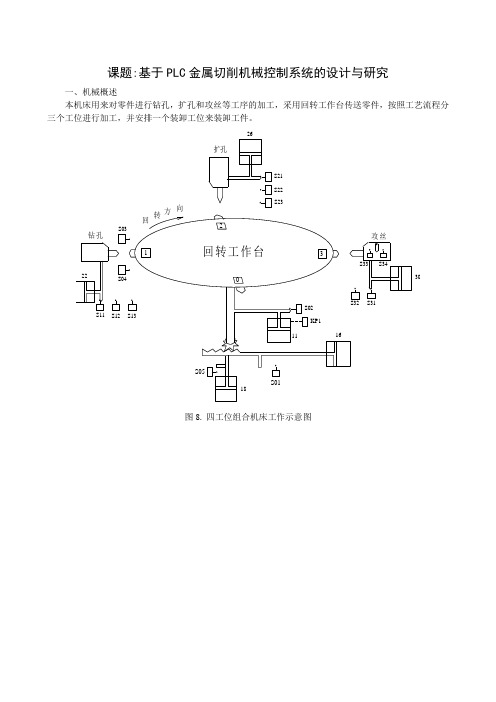 课题基于PLC金属切削机械控制系统的设计与研究