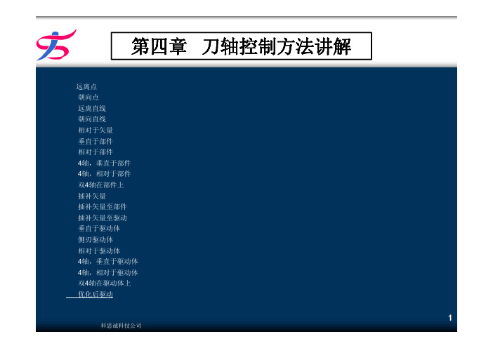5轴加工刀轴控制方法讲解