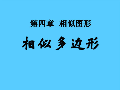 《相似多边形》相似图形PPT课件
