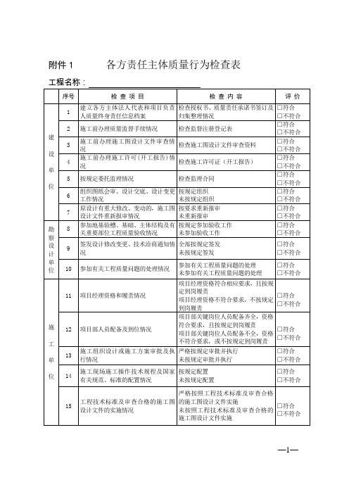 春检表格