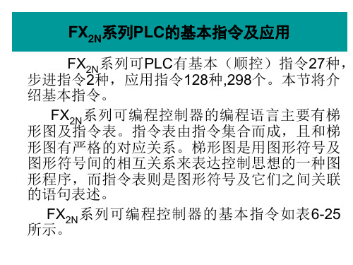 FX2N系列PLC的基本指令及应用