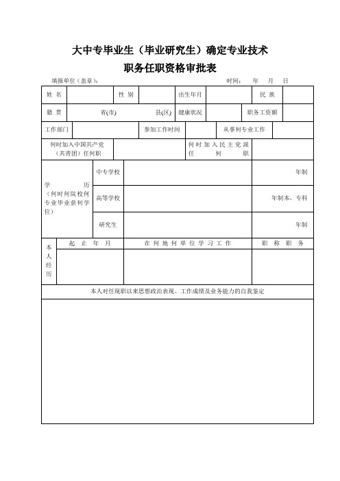 职称审批表.