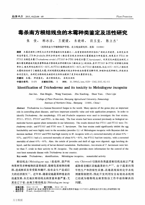 毒杀南方根结线虫的木霉种类鉴定及活性研究