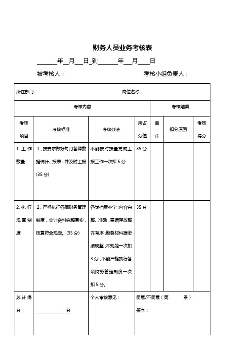 后勤、急诊科考核表