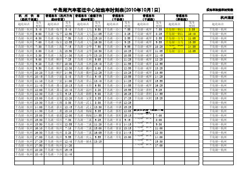 千岛湖汽车站时刻表.xls