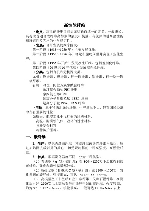 高性能纤维