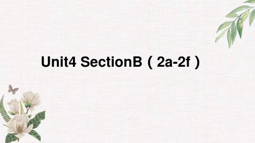 人教版英语九年级全册 Unit4 SectionB(2a-2f)课件