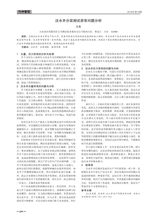 注水井分层测试异常问题分析