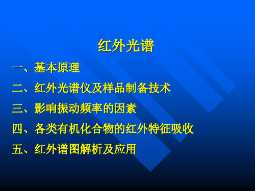 【课件】红外光谱(IR)的原理及其谱图的分析