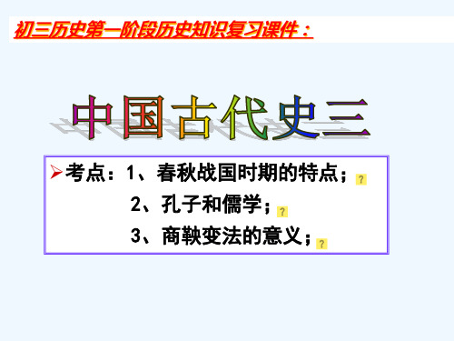 九年级历史中国古代史复习课件三