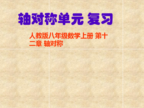 人教新课标数学八年级上第12章轴对称复习课件