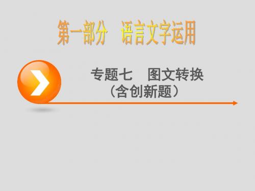 【高考语文】高考复习第一部分语言文字运用专题七：图文转换(含创新题)ppt
