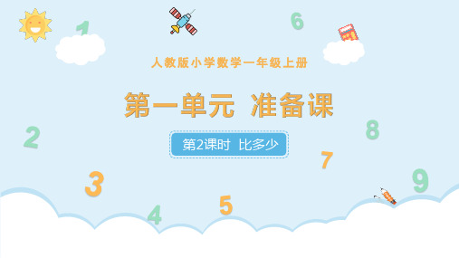 简约卡通人教版小学数学一年级上册第一单元准备课《比多少》PPT课件