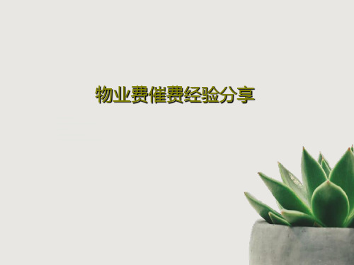 物业费催费经验分享共36页