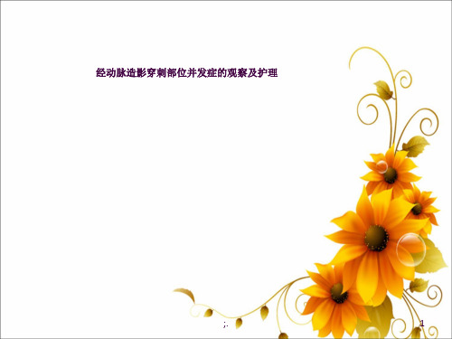 动脉穿刺并发症ppt课件