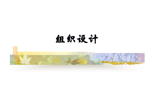 9 组织设计
