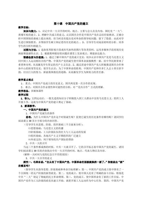 中国共产党的建立