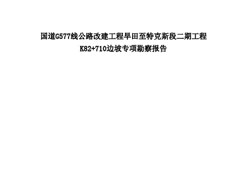 滑坡物探勘察报告