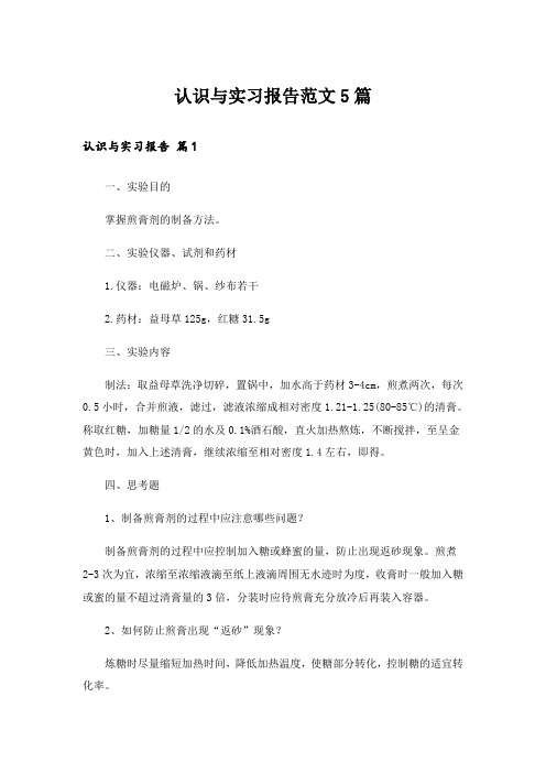 认识与实习报告范文5篇_3