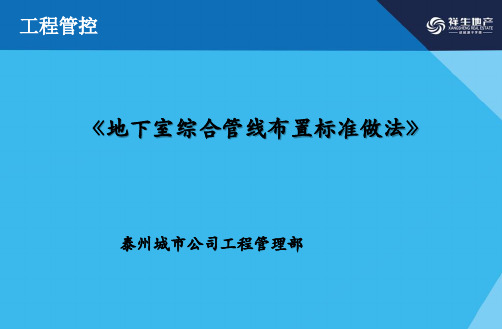 地下室综合管线布置标准做法18.8