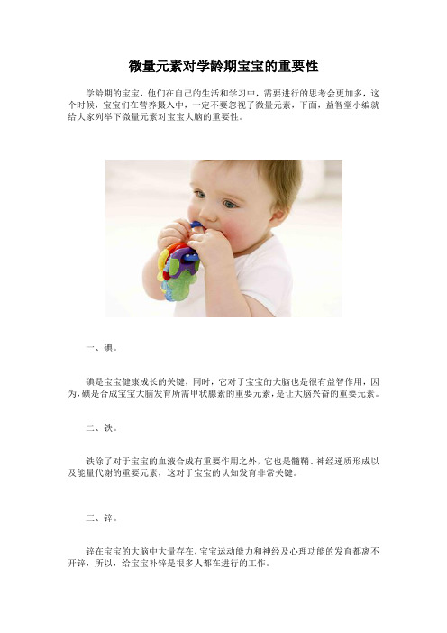 微量元素对学龄期宝宝的重要性