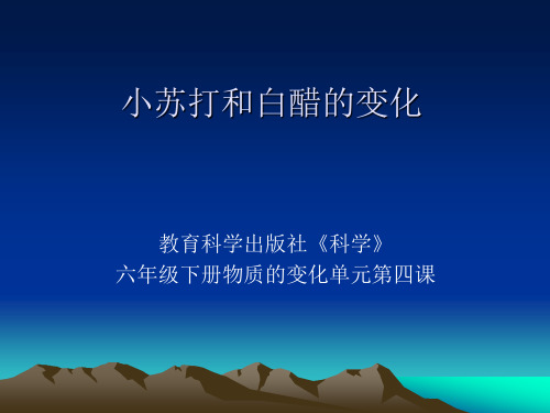 六年级下2. 4 小苏打 和白醋的变化教科版ppt (共8页)