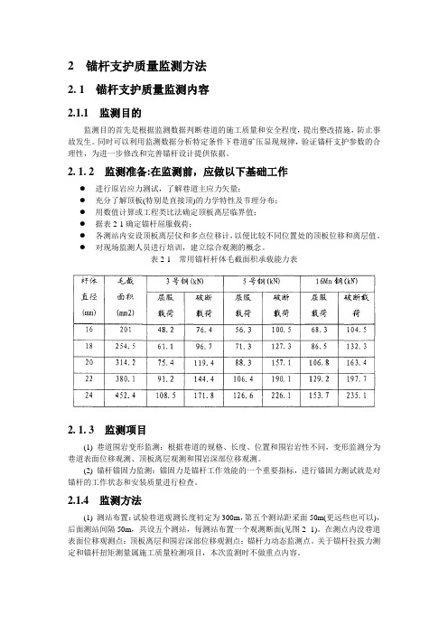 锚杆支护质量监测方法