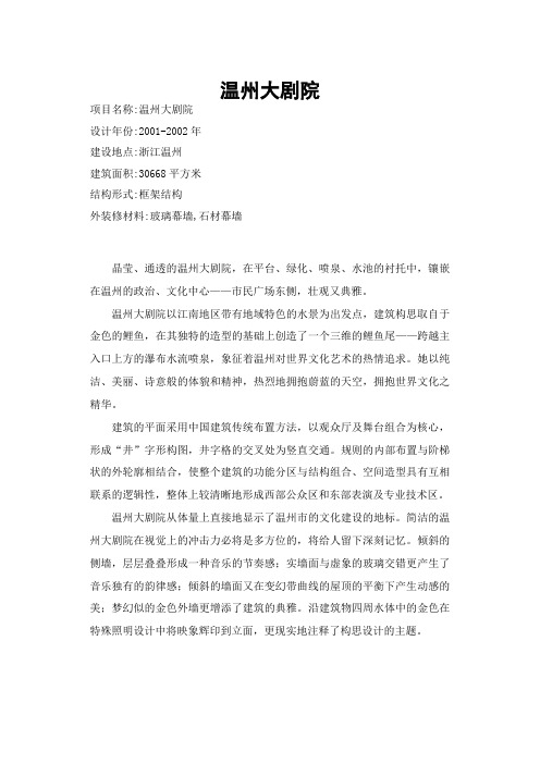 温州大剧院简介