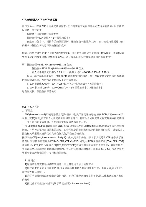 CIF报价