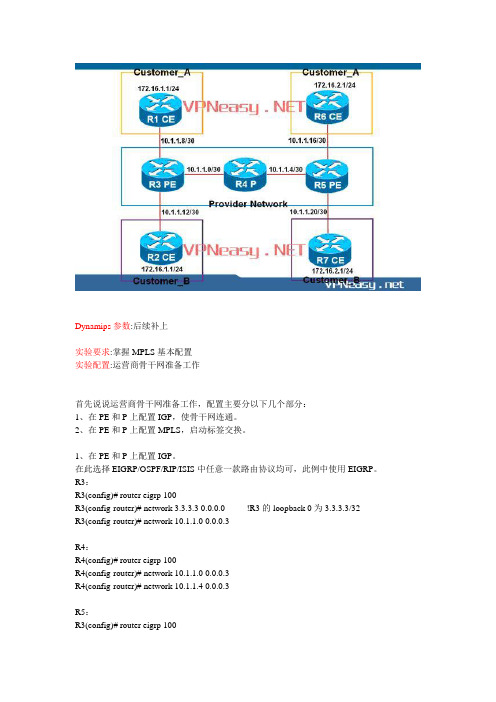 MPLS基本配置