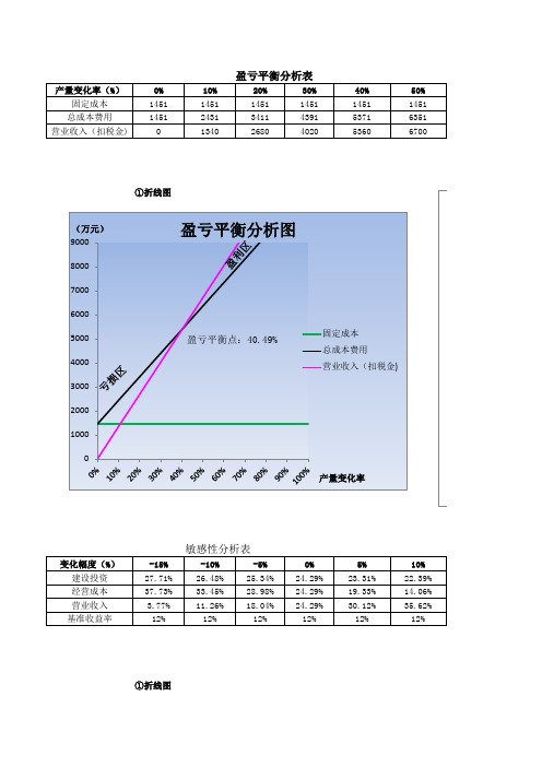 建设项目经济评价2年期经济评价自动计算(含图表)