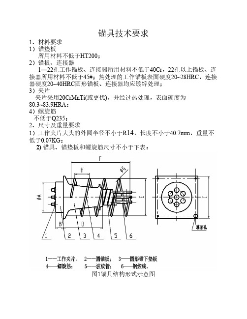 锚板技术要求