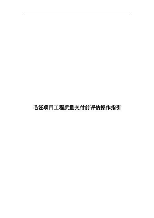 交付评估毛坯观感操作指引