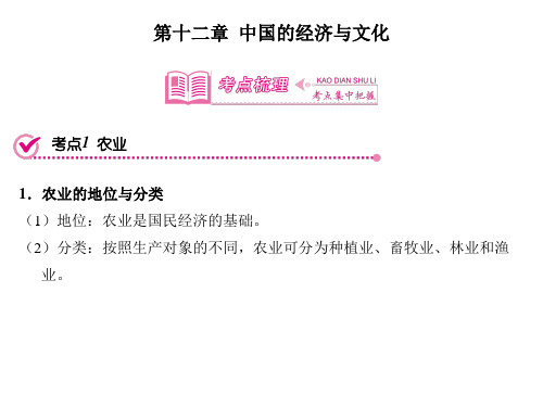 湘教版地理中考复习课件第十二章