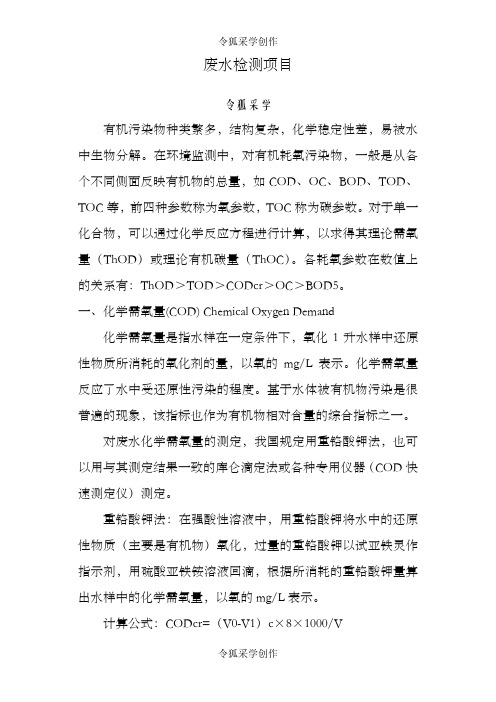 废水检测项目