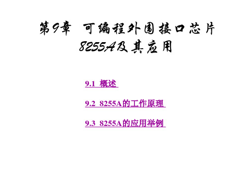 A12可编程外围接口芯片8255A及其应用.ppt